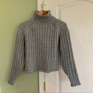 H&M Grey Turtleneck Knit Sweater